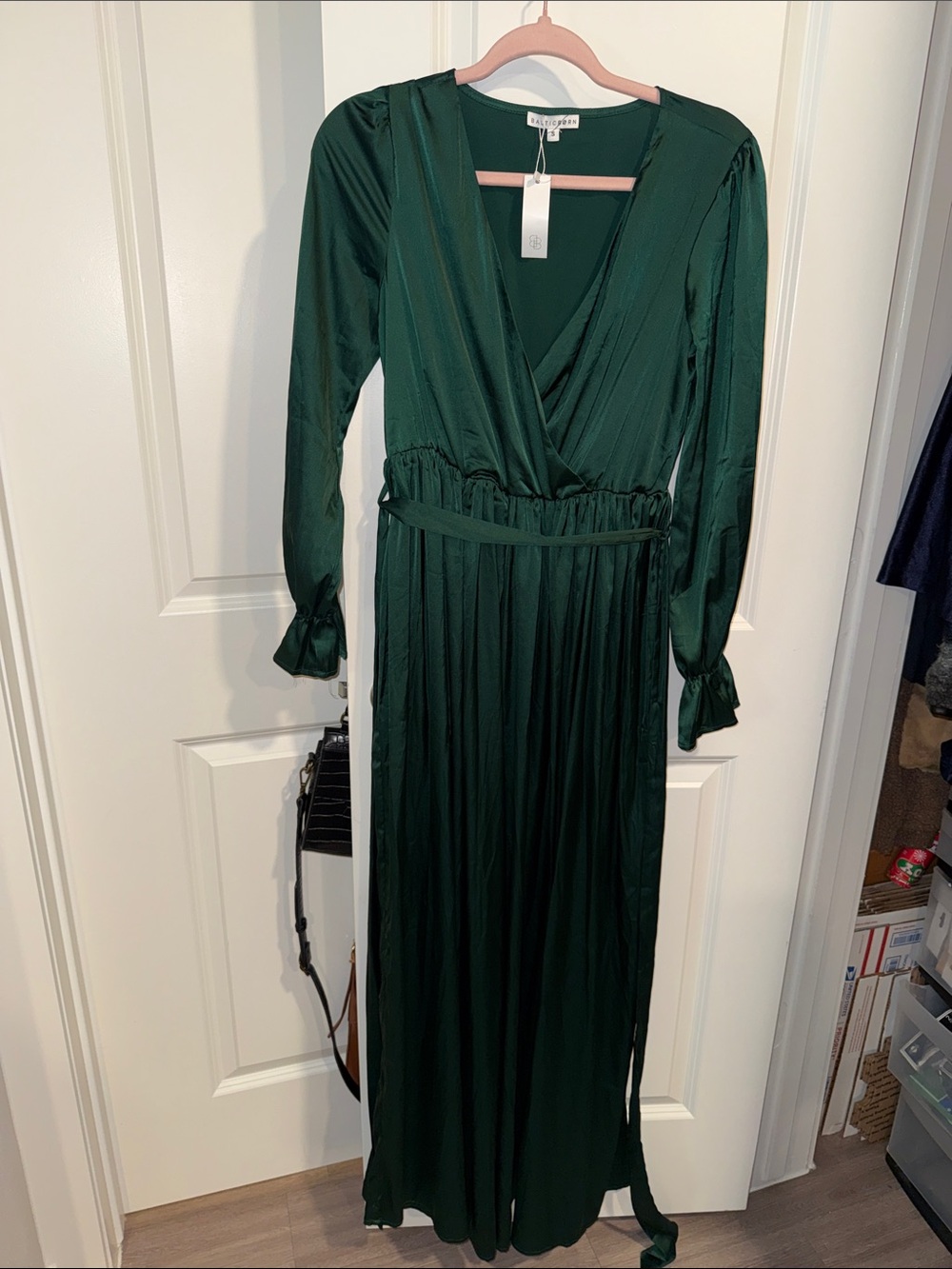 Baltic Born Emerald Green Wrap Maxi Dress